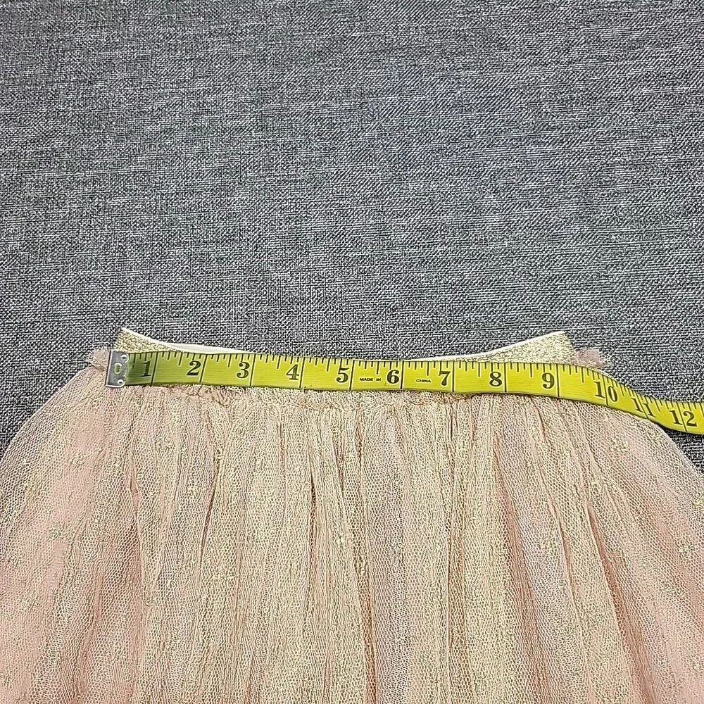 Cat & Jack Girls' Pink Pull On Skirt with Mesh Overlay Size X-Small 4/5